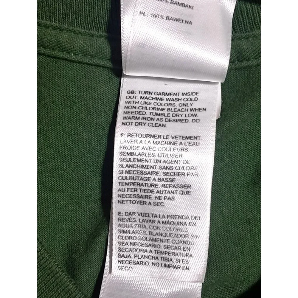 The North Face Green Logo T-Shirt Mens S 100% Cotton Crew Neck Short Sleeve‎